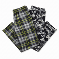 Mad Dog Boys' 2-Pack Microfleece Pajama Pants Set - Black Plaid and Camo