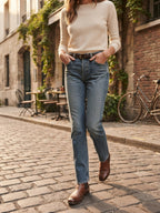 Vintage Distressed Straight Leg Jeans (Madewell)