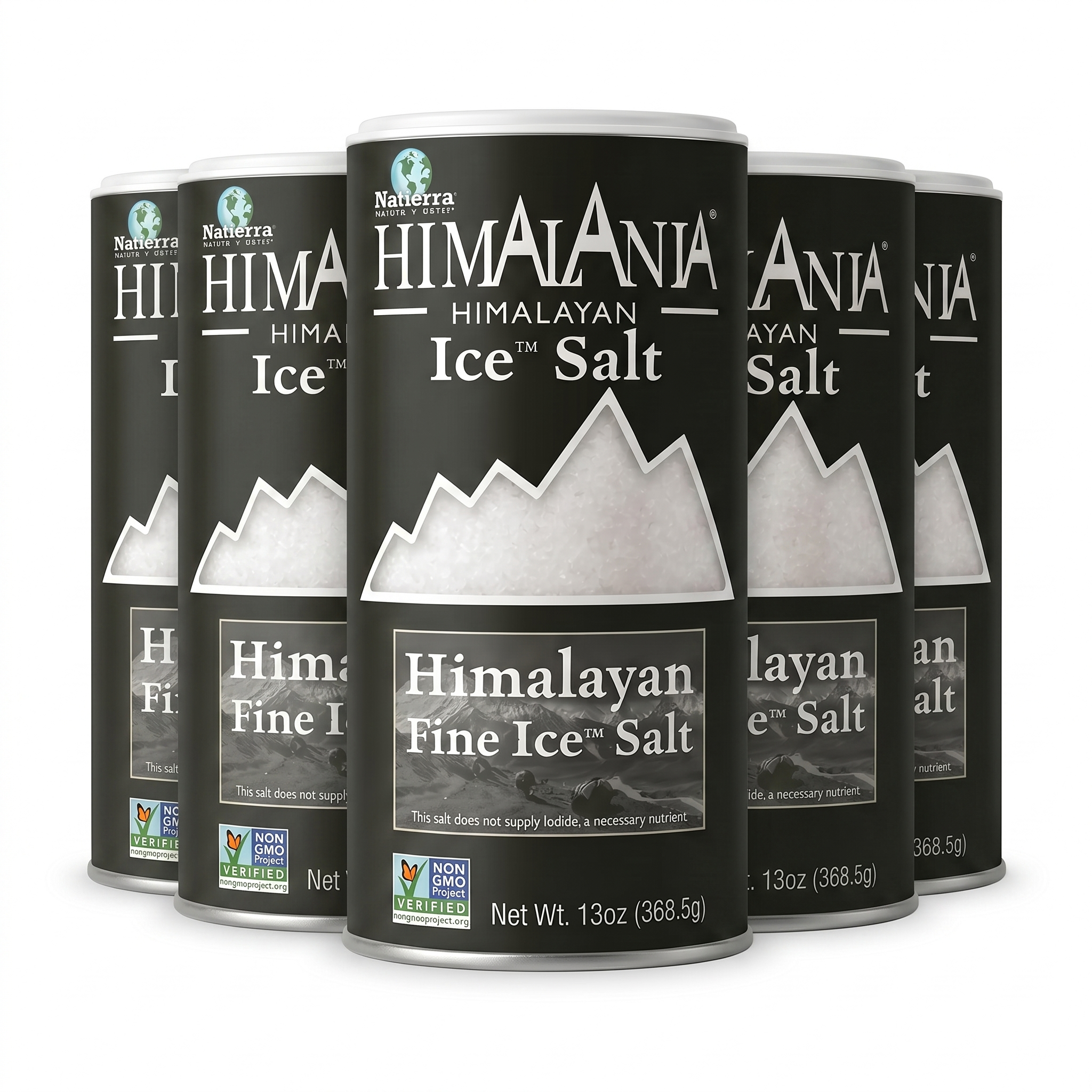 Natierra Himalania® Fine Himalayan Ice Salt Shaker – 13 oz (6-Pack)