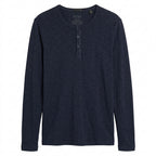 ATM Anthony Thomas Melillo Classic Jersey Long Sleeve Henley - Midnight