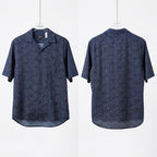 Albam Panama Short Sleeve Shirt - Navy Print