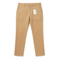 8 by Yoox Tan Leather-Look Pleated Trousers  (Size: 38x30)
