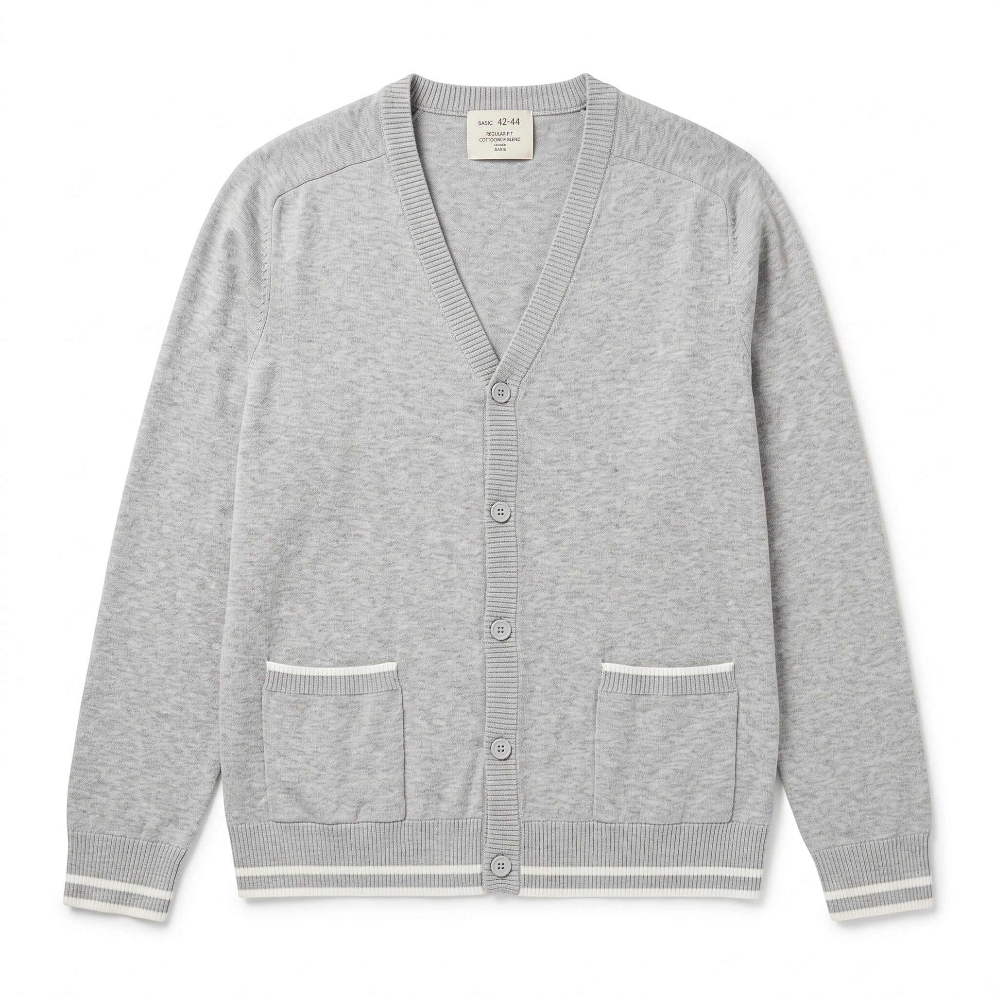 Five Four Nick Wooster Spectrum Cardigan - Men's Heather Grey V-Neck Button Cardigan