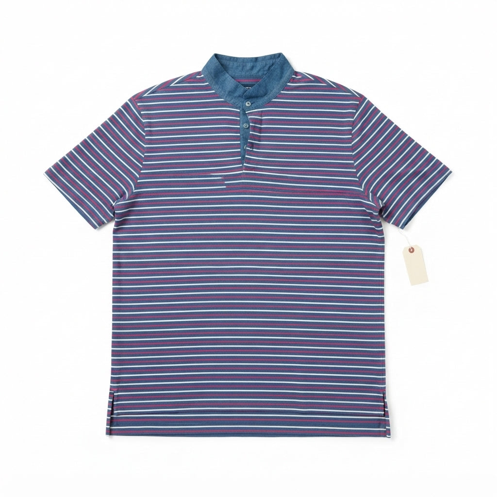 Polo Golf Ralph Lauren Performance Striped Henley Shirt (XXL)