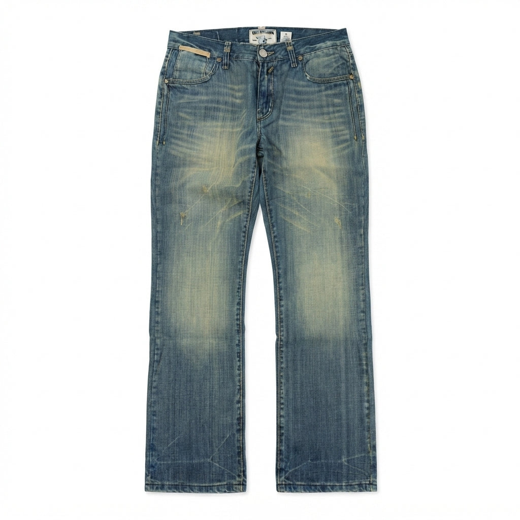 Etro Vintage Faded Blue Bootcut Jeans (Size: 40)