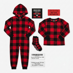 Mad Dog Concepts Girls Buffalo Bear Onesie Family PJ Set with Slipper Socks