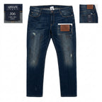 Armani Jeans J06 Slim Fit Distressed Blue Denim Jeans (42x32)