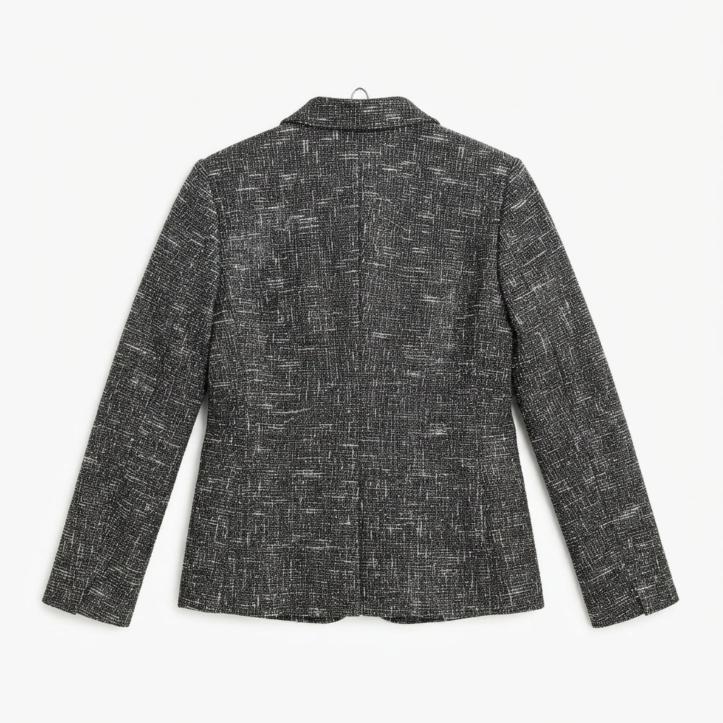 Messagerie Patrizio Piscaglia Black & White Speckled Blazer (Size 52)