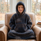 Mad Dog Concepts Boys Fleece Wearable Blanket Hoodie - Brown Camo (Size 8-13 Years)