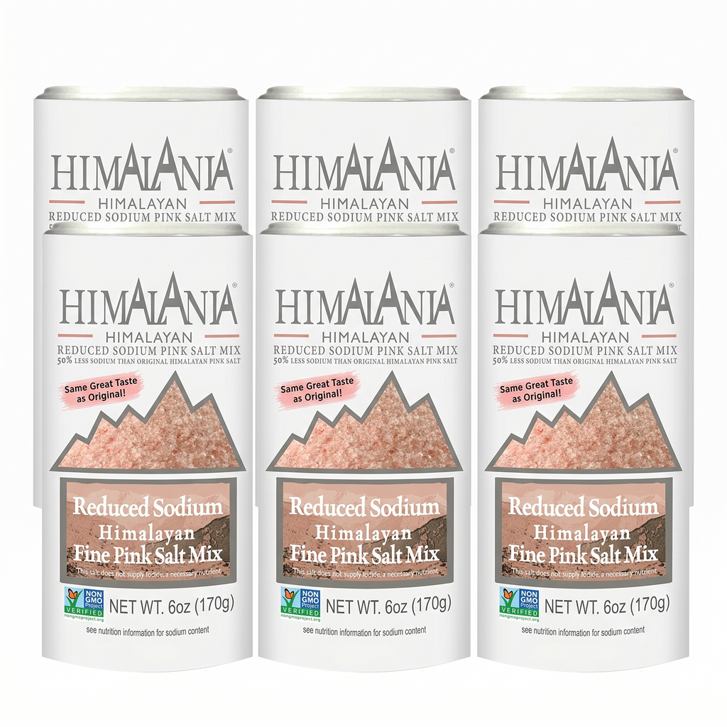 Natierra Himalania® Low Sodium Salt Shaker – 6 oz (170g), 6-Pack