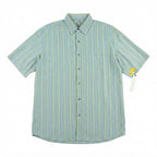 Tommy Bahama 100% Silk Striped Short Sleeve Shirt (Size L)