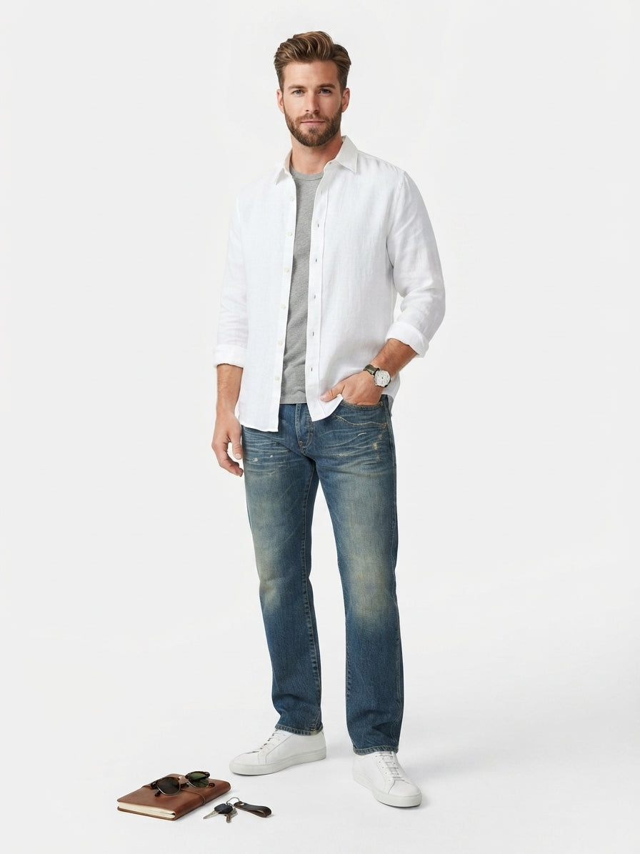 LA LAB Bobby Baby Vintage Distressed Jeans (Made in USA)