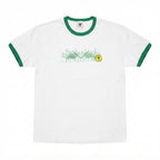 FIVE FOUR Green Ringer Graphic T-Shirt (XL)