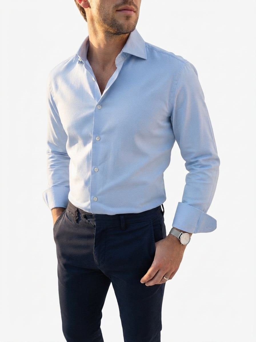 Anto Beverly Hills Light Blue Dress Shirt (Size 17/36)