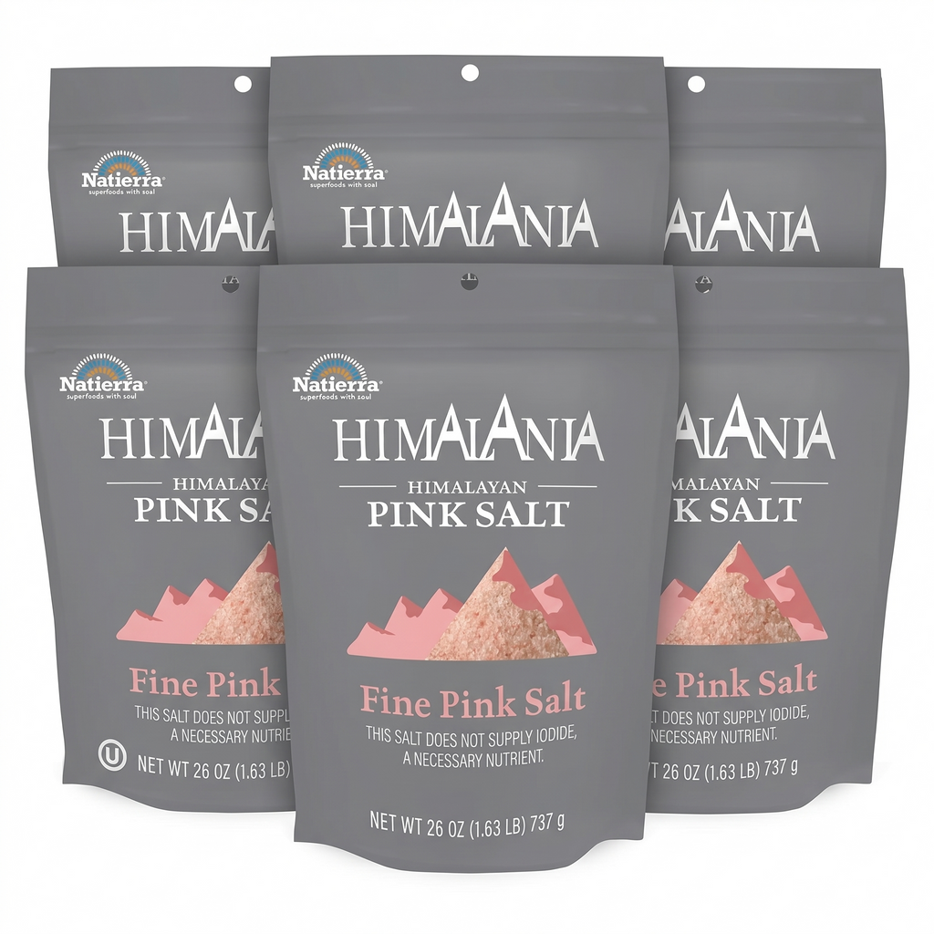 Natierra Himalania® Fine Himalayan Pink Salt – 26 oz (6-Pack)