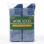 HOT FEET Men's Work Socks (10-Pack) | All Weather Boot Crew Cotton Socks | Cushioned Moisture-Wicking | Fits Shoe Size 6-12.5 (Sock Size 10-13)