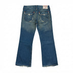 True Religion Brand Jeans Billy Distressed Flare Jeans (Size 38)
