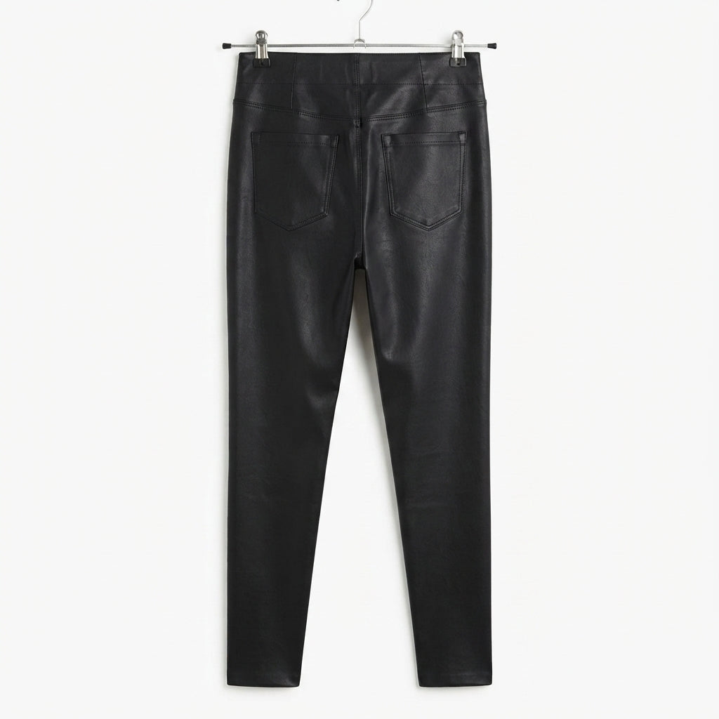 J Brand Natasha High-Rise Button Leather Skinny (Size 27)