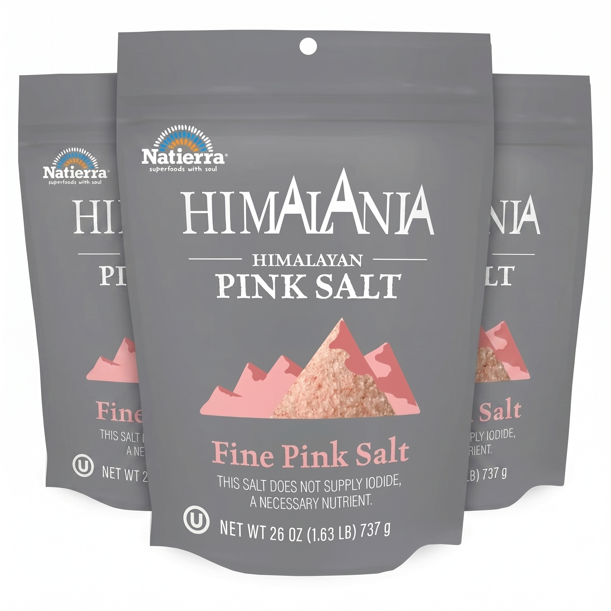 Natierra Himalania® Fine Himalayan Pink Salt – 26 oz