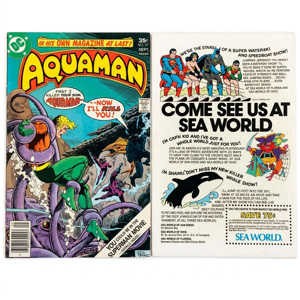 Aquaman #57 (Vintage DC Comics 1977 with Sea World Ad)