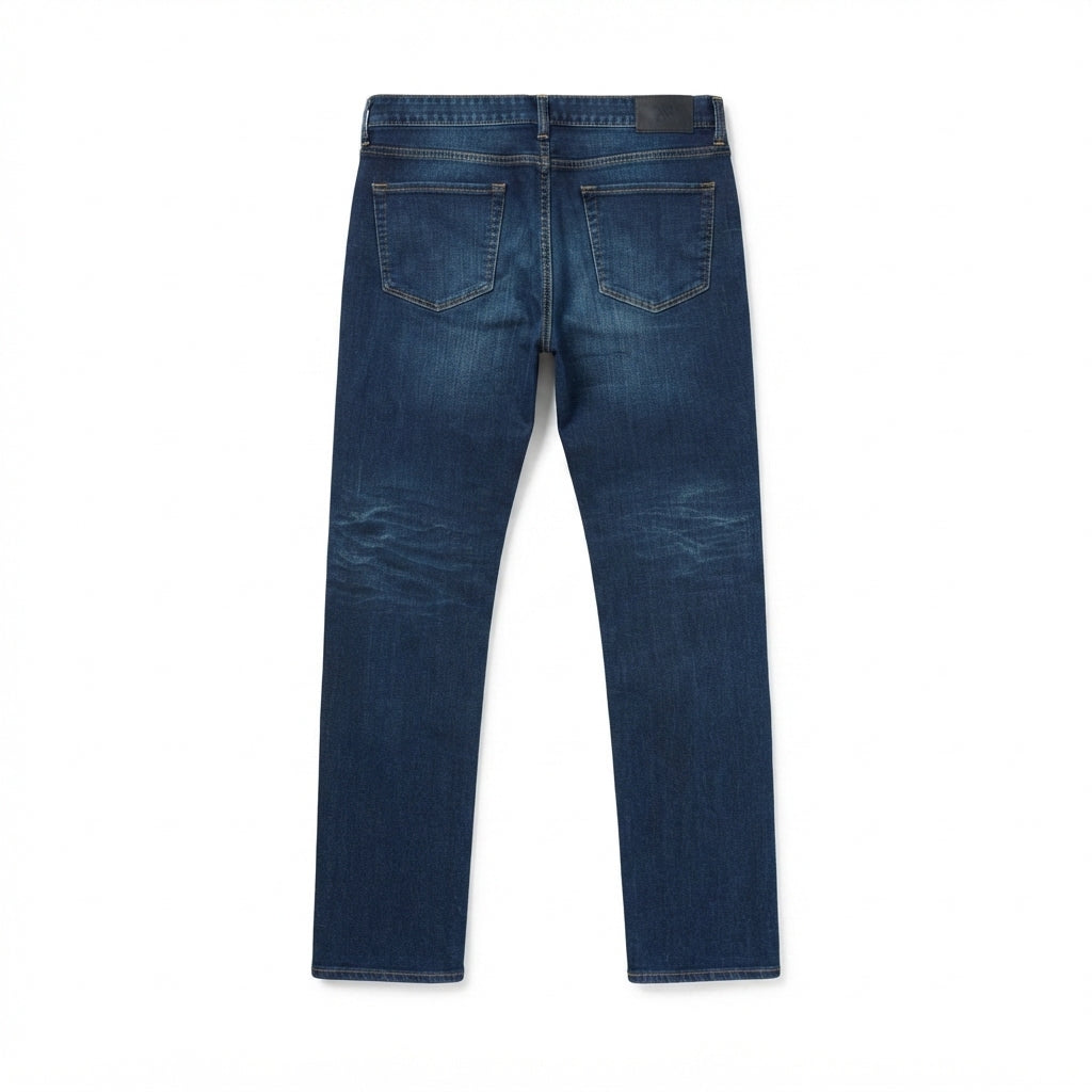 Vintage Faded Dark Blue Straight Leg Jeans (Size: 40)
