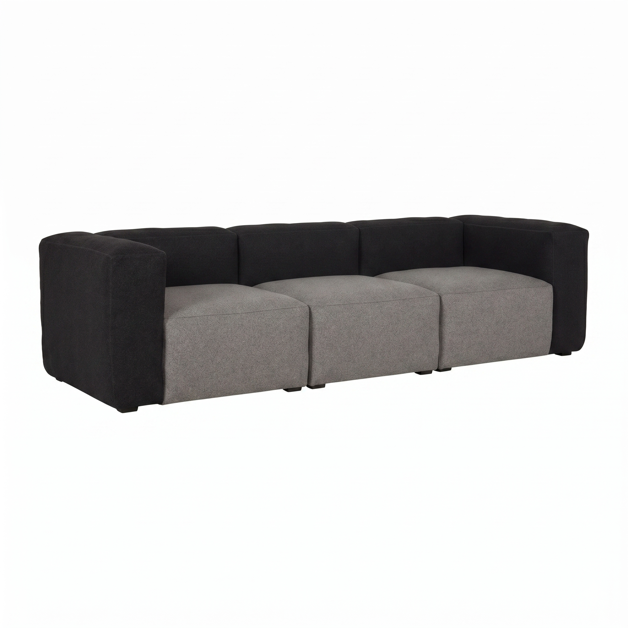 Hay Mags 3 Seater Sofa - Black/Gray