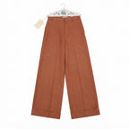 COS Brown Pleated Wide-Leg Trousers (EUR 34)