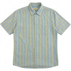 Tommy Bahama Men's Silk Striped Short Sleeve Button-Up Shirt - Blue/Green