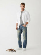 Etro Vintage Faded Blue Bootcut Jeans (Size: 40)