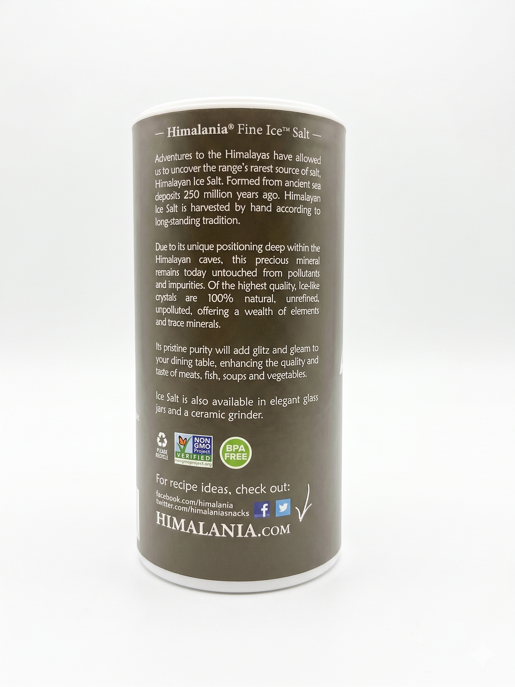 Natierra Himalania® Fine Himalayan Ice Salt Shaker – 13 oz (368g)
