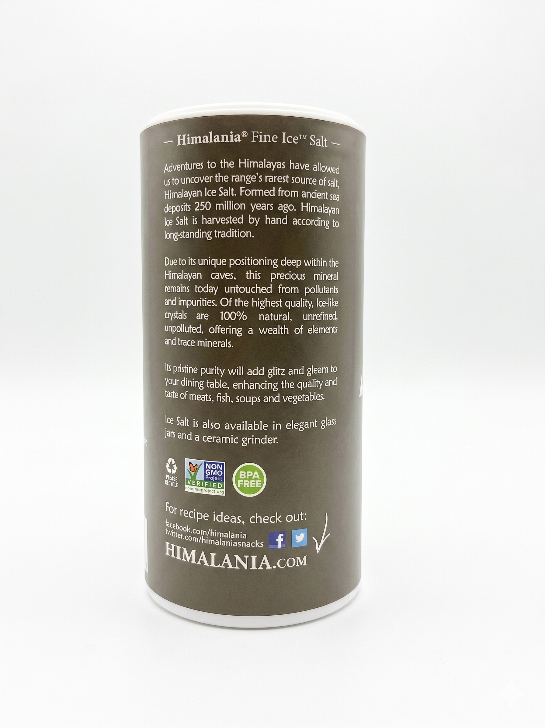 Natierra Himalania® Fine Himalayan Ice Salt Shaker – 13 oz (368g)