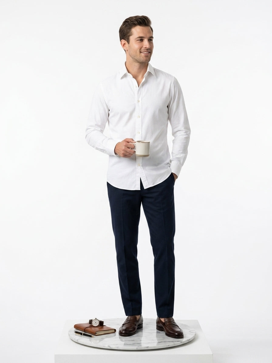 Anto Beverly Hills White Dress Shirt (Size 16/100)