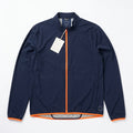 Iffley Road Men's Performance Running Jacket  made in Italy- Navy/Orange - 50% OFF