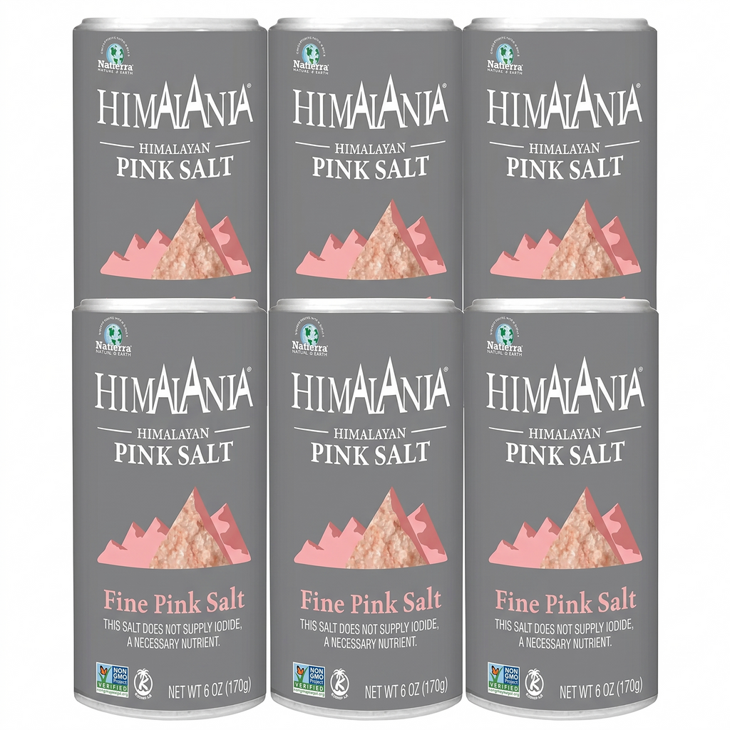 Natierra Himalania® Fine Pink Salt Shaker – 6 oz (6-Pack)