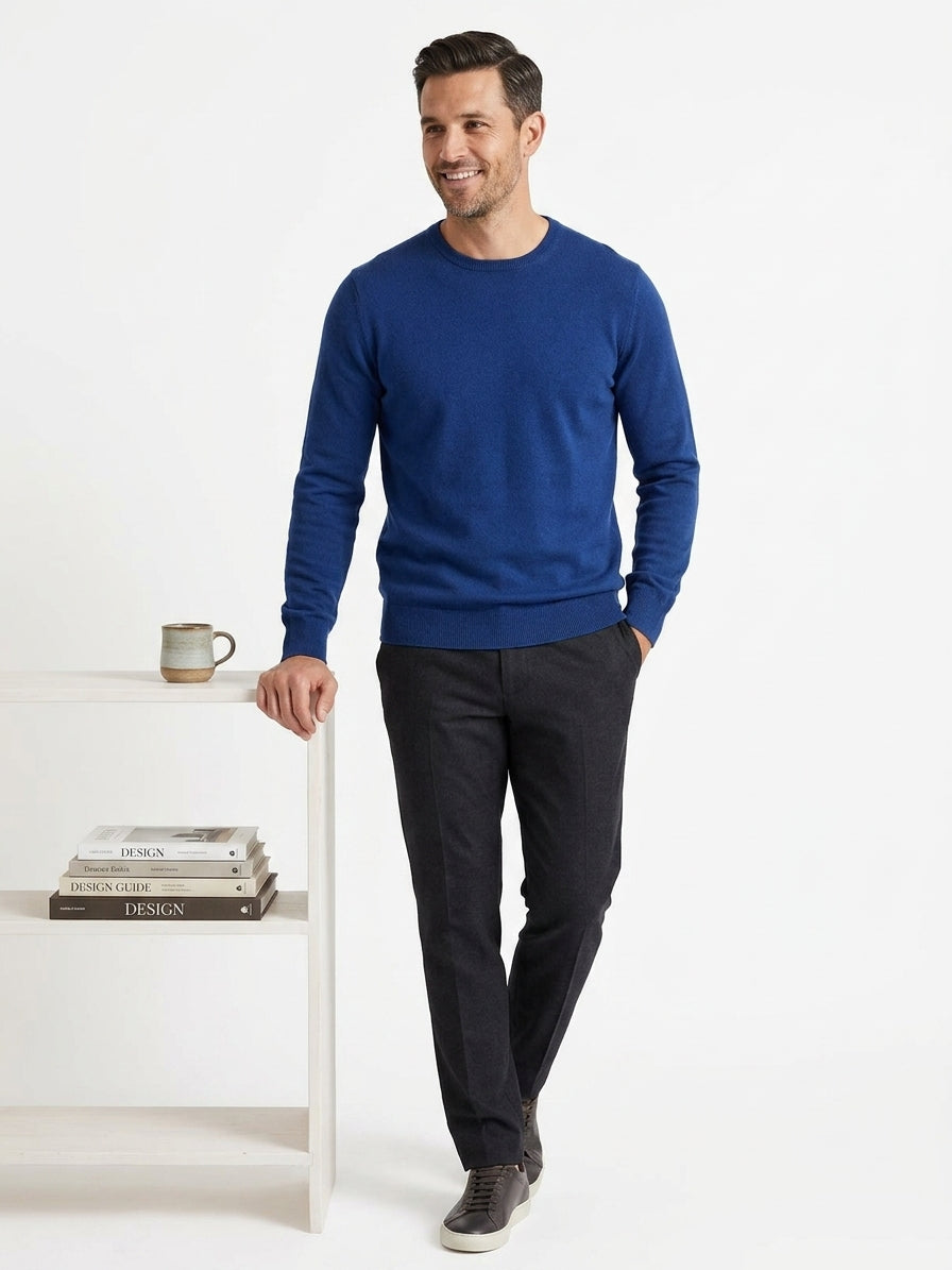 Rubinacci Napoli Blue Knit Sweater Large