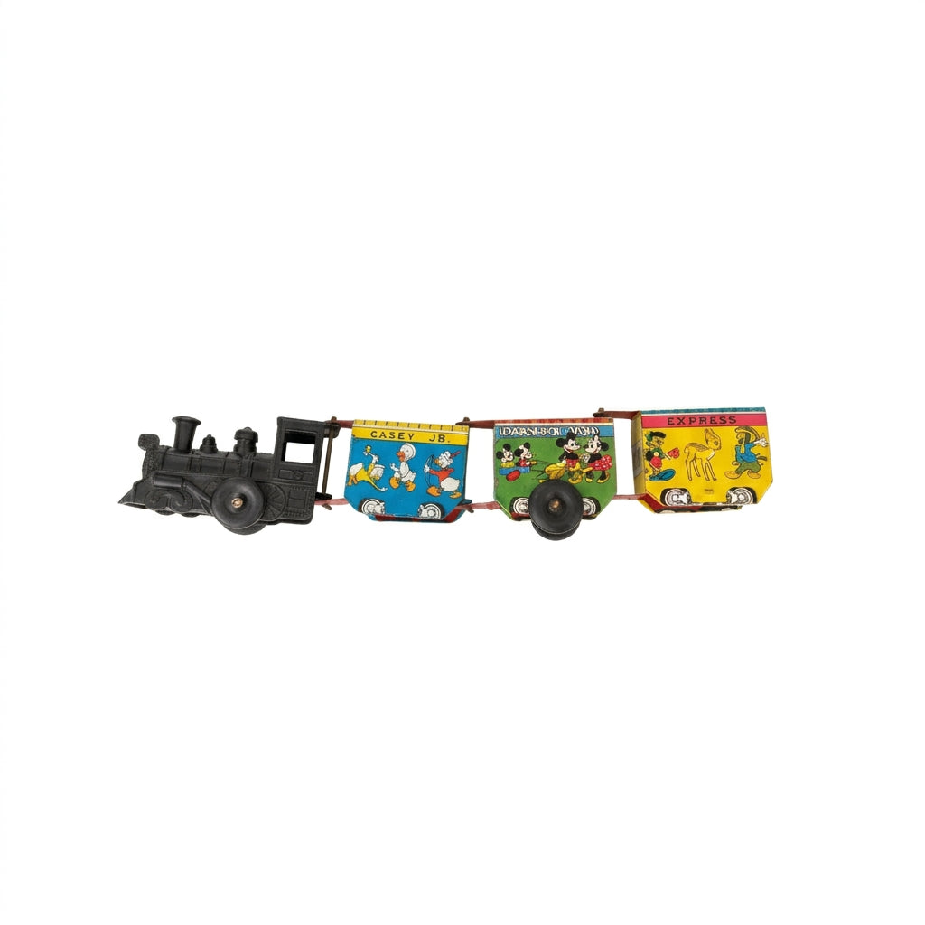 Vintage Marx Mars Disney Toy Train with Character Cars 1950s