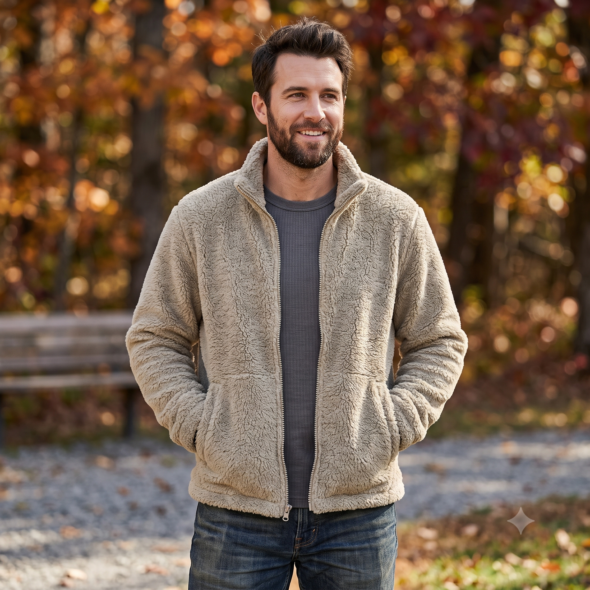 Mad Dog Concepts Men's Full-Zip Plush Sherpa Fleece Jacket - Olive (Size Medium)