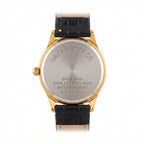 Vintage OREX Quartz Watch - Gold-Tone Dial & Case Black - Battery Required