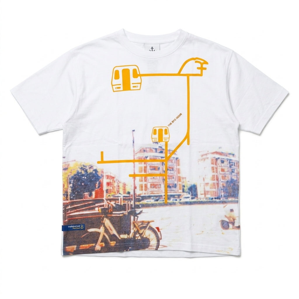 Vintage Saga Copenhagen Subway Graphic T-Shirt