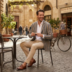 Marciano by Guess 100% Linen Striped Blazer - Made in Italy - Size 56