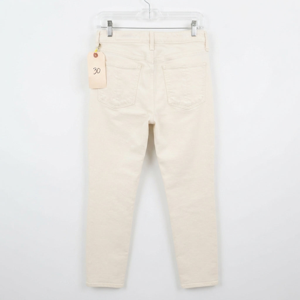 Rag & Bone New York Cream Slim Straight Jeans (Size 28)