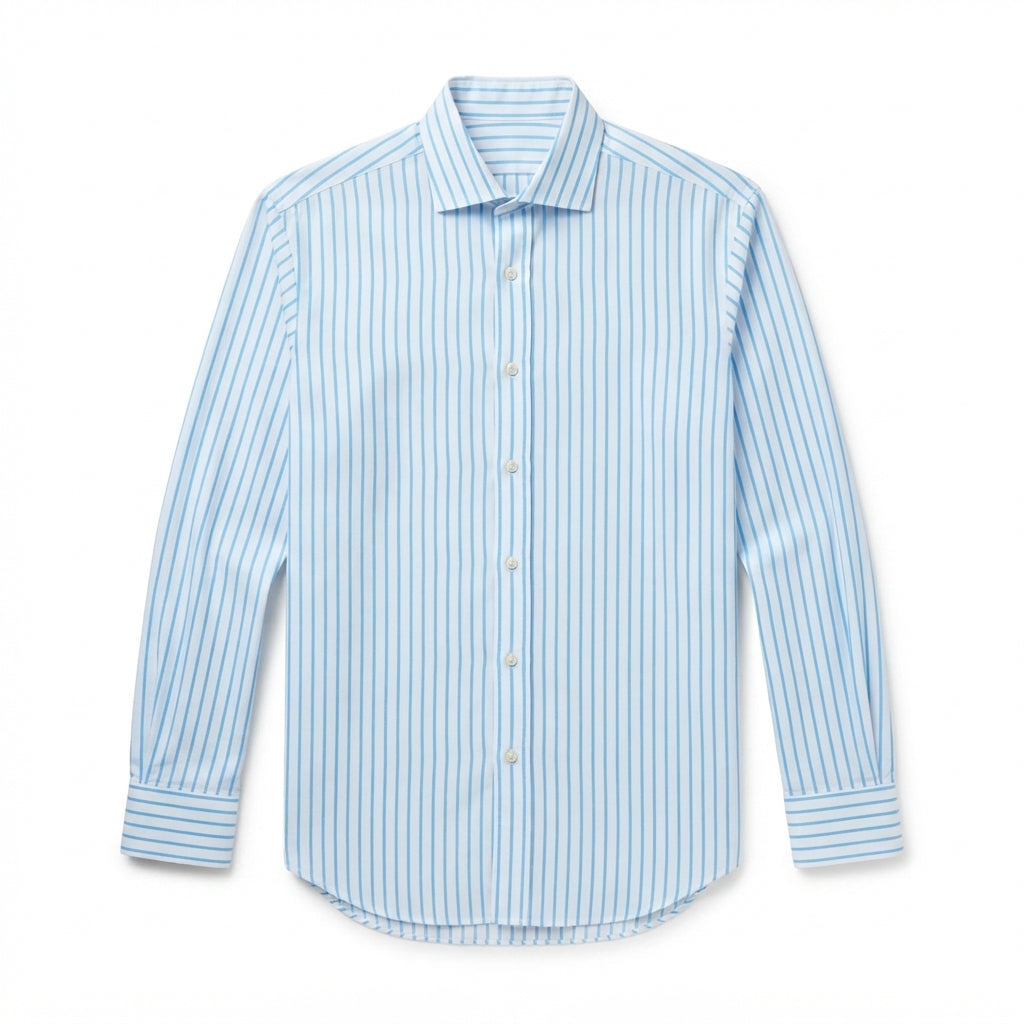Anto Beverly Hills Blue Striped Dress Shirt (Size 16.5/38)