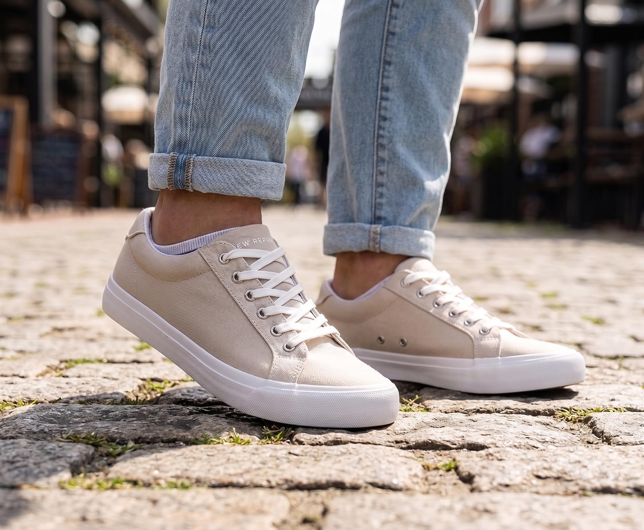 New Republic Bowery Canvas Sneaker - Parchment