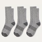 HOT FEET Kids Wool Blend Crew Winter Socks (4-Pack) - Grey