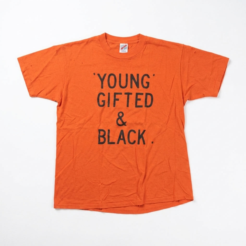 Vintage Young Gifted & Black Slogan T-Shirt