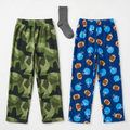 Mad Dog Boys' Geo Camo & Football Fleece 2-Fer Pants with Socks Set