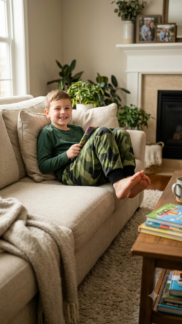 Mad Dog Boys' Geo Camo & Football Fleece 2-Fer Pants with Socks Set
