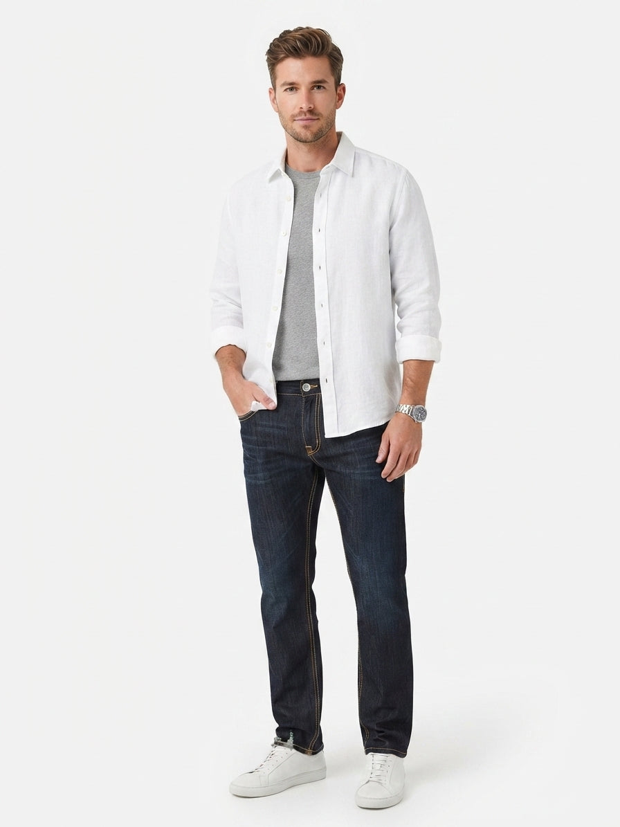 FIVE FOUR Distressed Bootcut Jeans (Size 40)