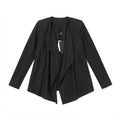LUBIAM Black Cascade Front Tailored Blazer (Size 44)
