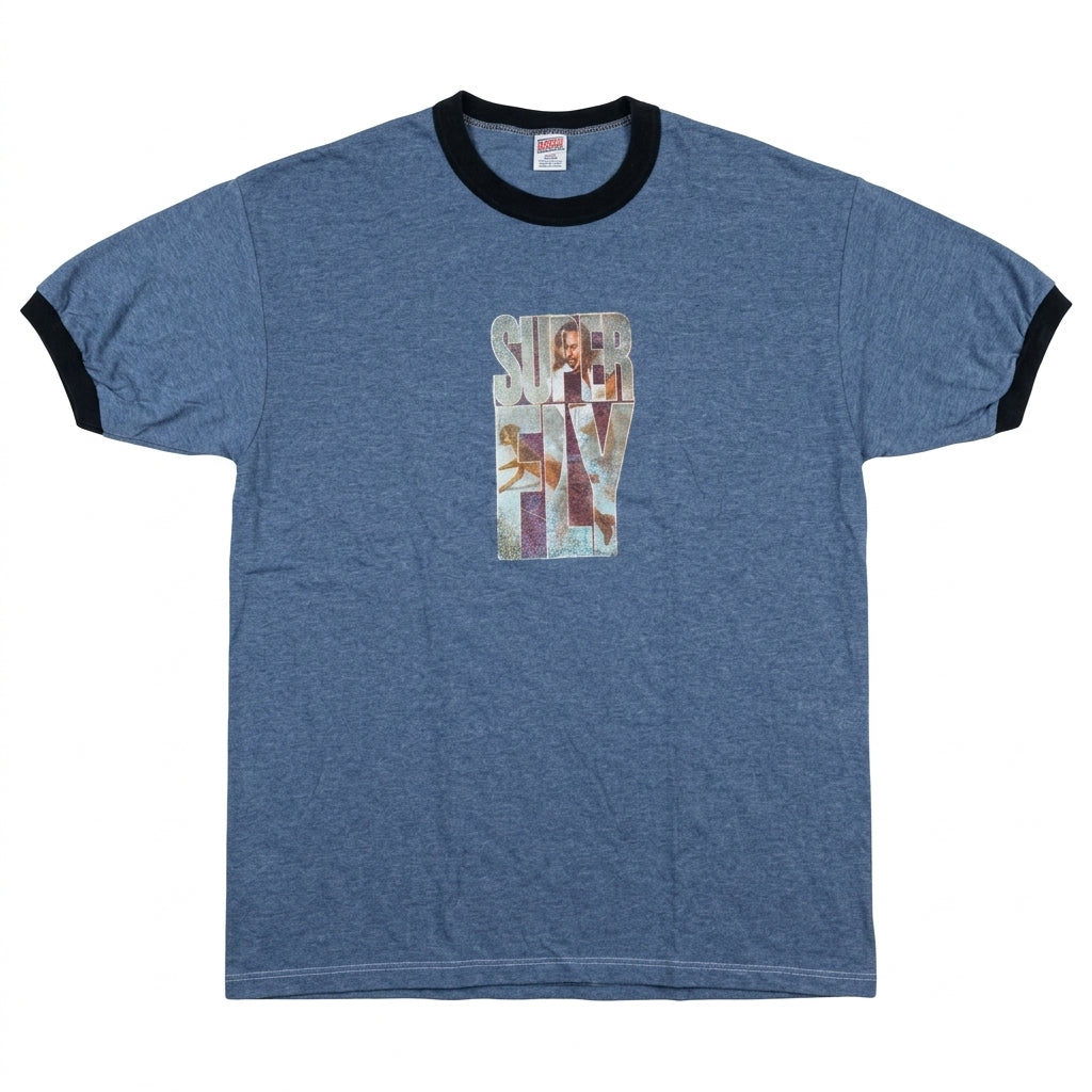 Vintage Super Fly Movie Ringer T-Shirt (Fruit of the Loom)